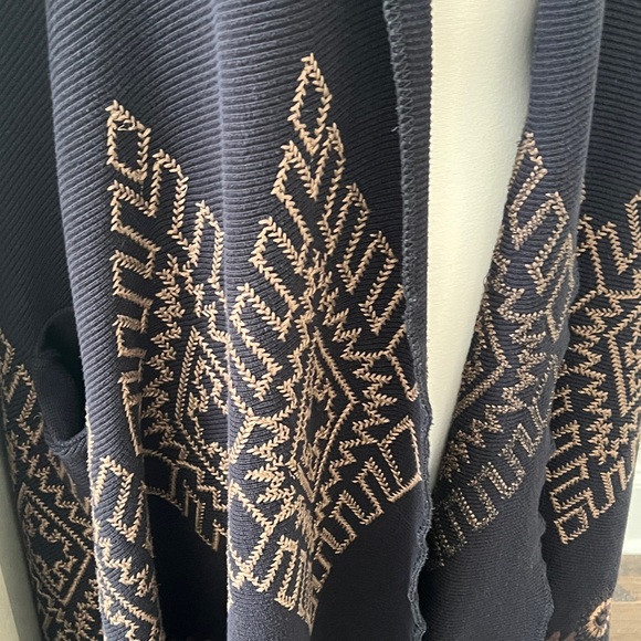 BIYA by JOHNNY WAS Black and Brown Knit Cardigan - Picture 3 of 7